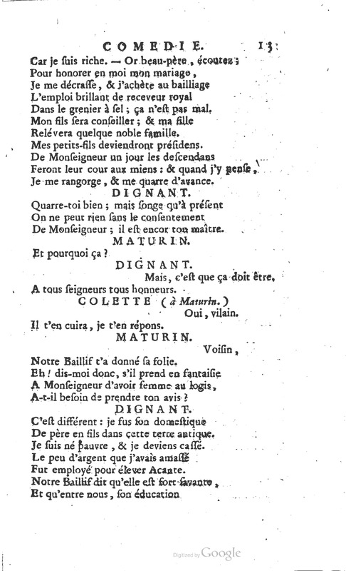 Droit du seigneur (Le), Comédie en cinq actes