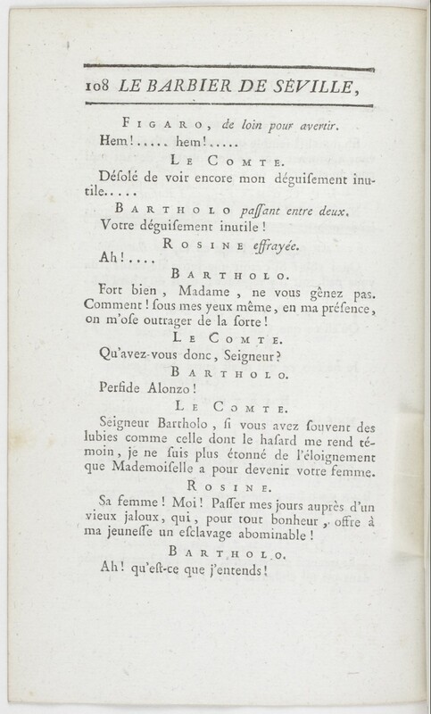 Barbier de Séville, ou La précaution inutile (Le), comédie en quatre actes