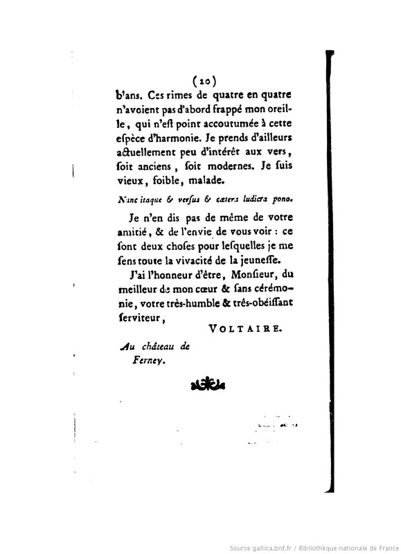 Lettres de M. de Voltaire et de sa célèbre amie [la marquise du Châtelet] ; suivies d'un petit Poëme, d'une lettre de J.-J. Rousseau, & d'un parallèle entre Voltaire et J.-J. Rousseau