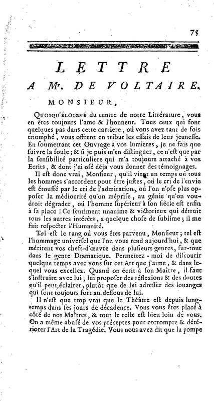 Comte de Warwik [sic] (Le), tragédie par M. de La Harpe, représentée pour la première fois par les Comédiens françois ordinaires du Roi, le 7 novembre 1763
