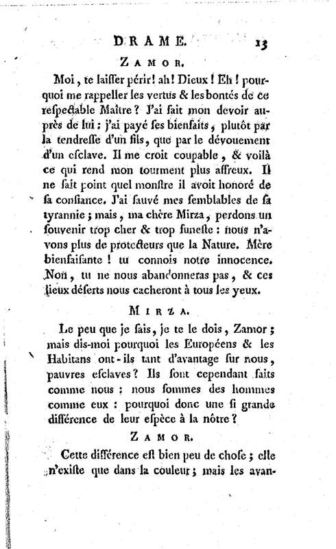 Esclavage des noirs, ou l'Heureux Naufrage (L'), drame en trois actes, en prose