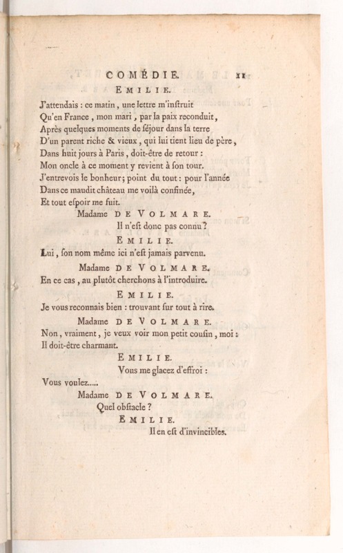 Mariage secret (Le), comédie en trois actes, en vers ; représentée à Fontainebleau, devant Leurs Majestés, le vendredi 4 novembre 1785 ; &, pour la première fois sur le Théâtre Français, le 10 mars 1786 Mariage secret (Le), comédie en trois actes, en vers ; représentée à Fontainebleau, devant Leurs Majestés, le vendredi 4 novembre 1785 ; &, pour la première fois sur le Théâtre Français, le 10 mars 1786