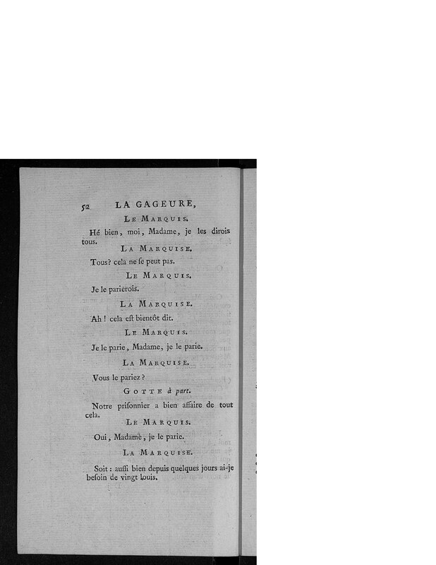 Gageure imprévue (La), comédie en prose et en un acte Gageure imprévue (La), comédie en prose et en un acte