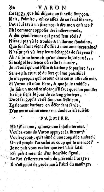 Varon, tragédie. Par M. le vicomte de Graves, capitaine au régiment de C… Varon, tragédie. Par M. le vicomte de Graves, capitaine au régiment de C…