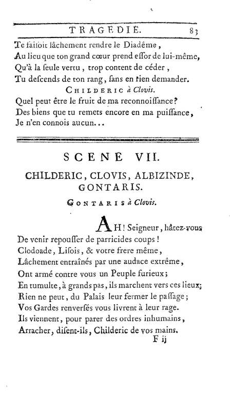 Childéric, tragédie… Childéric, tragédie…