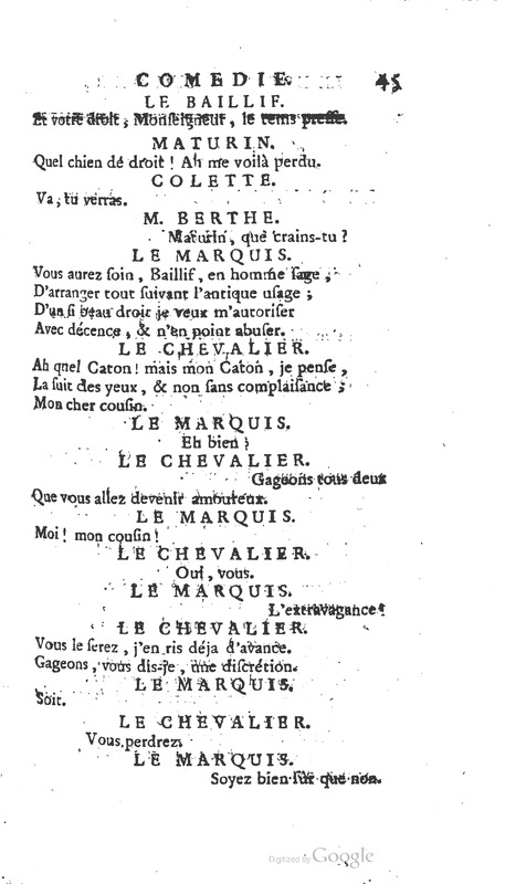 Droit du seigneur (Le), Comédie en cinq actes