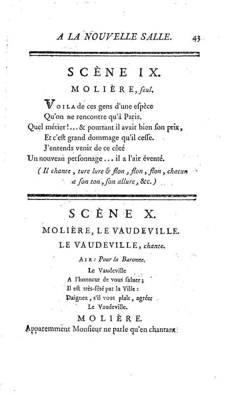 Molière à la nouvelle salle, ou les Audiences de Thalie, comédie en un acte et en vers libres