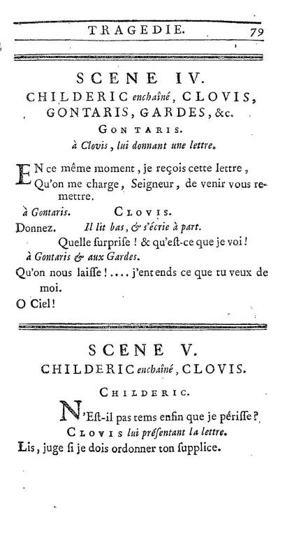 Childéric, tragédie… Childéric, tragédie…