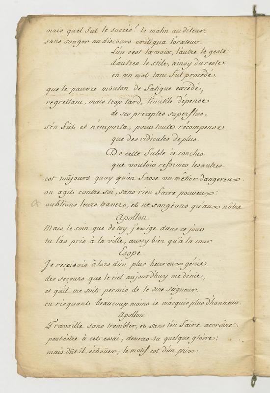 Ésope au Parnasse, comédie en vers et en un acte