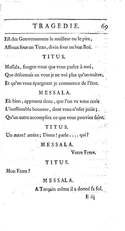 Brutus de M. de Voltaire (Le), avec un Discours sur la tragédie Brutus de M. de Voltaire (Le), avec un Discours sur la tragédie