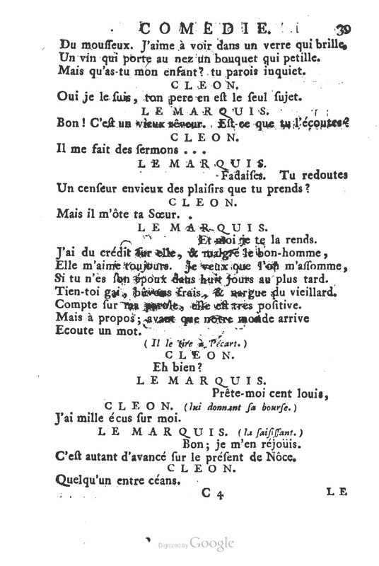 Dissipateur ou l’honnête-friponne (Le), comédie