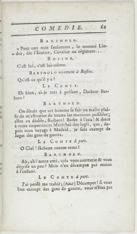 Barbier de Séville, ou La précaution inutile (Le), comédie en quatre actes