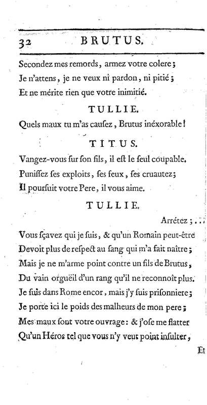Brutus de M. de Voltaire (Le), avec un Discours sur la tragédie Brutus de M. de Voltaire (Le), avec un Discours sur la tragédie