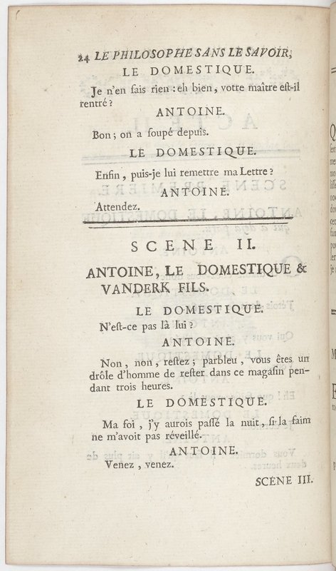 Philosophe sans le savoir (Le), comédie en prose et en cinq actes… par M. Sedaine. [Paris, les Comédiens français, 2 novembre 1765]