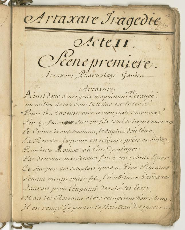 Artaxare, tragédie en cing actes et en vers Artaxare, tragédie en cing actes et en vers