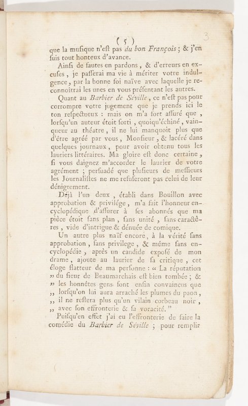 Barbier de Séville, ou la Précaution inutile (Le), comédie en quatre actes, par M. de Beaumarchais, représentée sur le théâtre de la Comédie Française le 23 février 1775 (avec une Lettre modérée sur la chute et la critique du Barbier de Séville) Barbier de Séville, ou la Précaution inutile (Le), comédie en quatre actes, par M. de Beaumarchais, représentée sur le théâtre de la Comédie Française le 23 février 1775 (avec une Lettre modérée sur la chute et la critique du Barbier de Séville)