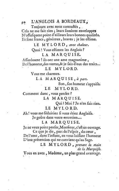 Anglais à Bordeaux (L'), comédie en un acte et en vers libres, par M. Favart… [Par les Comédiens françois ordinaires du Roi, 14 mars 1763]