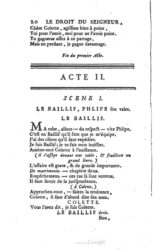 Droit du seigneur (Le), Comédie en cinq actes Droit du seigneur (Le), Comédie en cinq actes