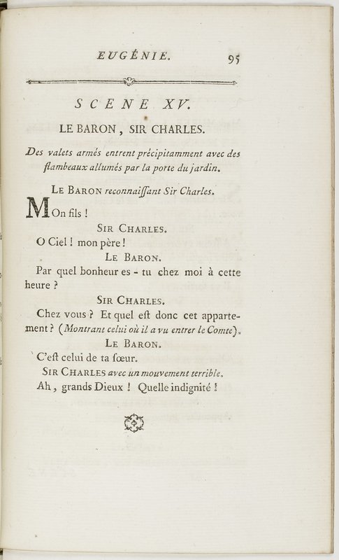 Eugénie, drame en cinq actes en prose, enrichi de figures en taille-douce ; avec un Essai sur le drame sérieux Eugénie, drame en cinq actes en prose, enrichi de figures en taille-douce ; avec un Essai sur le drame sérieux