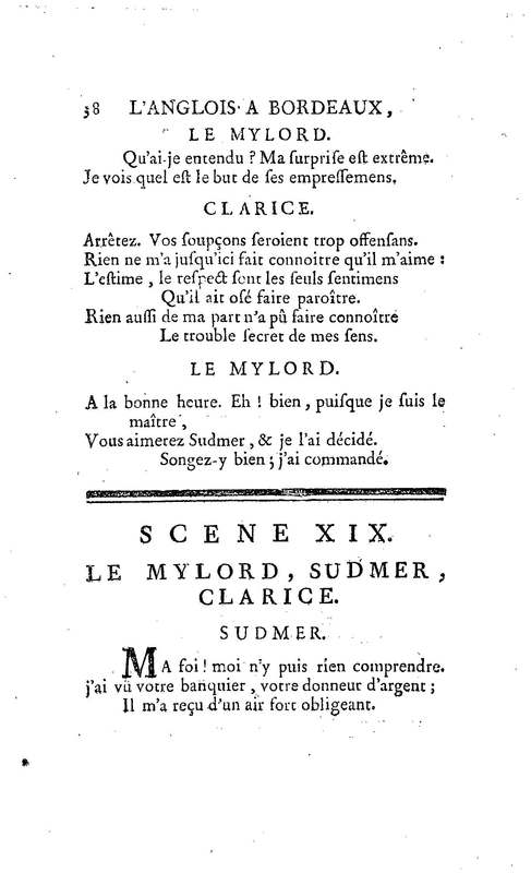Anglais à Bordeaux (L'), comédie en un acte et en vers libres, par M. Favart… [Par les Comédiens françois ordinaires du Roi, 14 mars 1763]