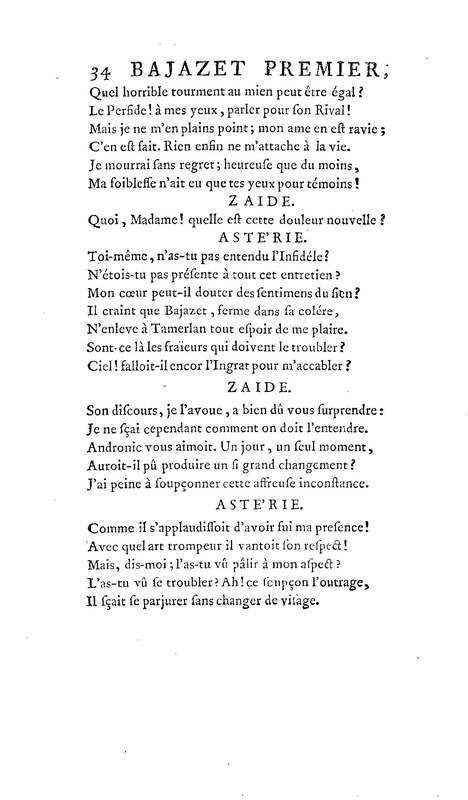 Bajazet premier, tragédie par M. le chevalier de P***