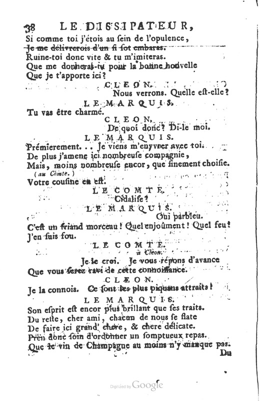 Dissipateur ou l’honnête-friponne (Le), comédie Dissipateur ou l’honnête-friponne (Le), comédie