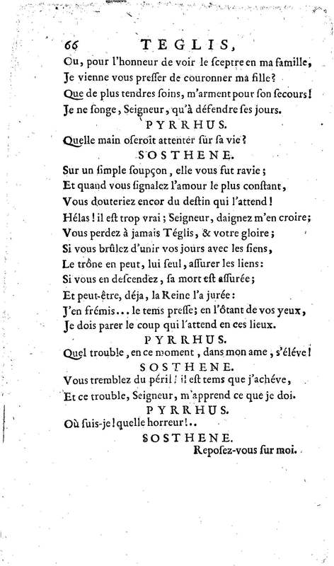 Téglis, tragédie représentée pour la première fois par les Comédiens ordinaires du Roi, le 19 septembre 1735 Téglis, tragédie représentée pour la première fois par les Comédiens ordinaires du Roi, le 19 septembre 1735