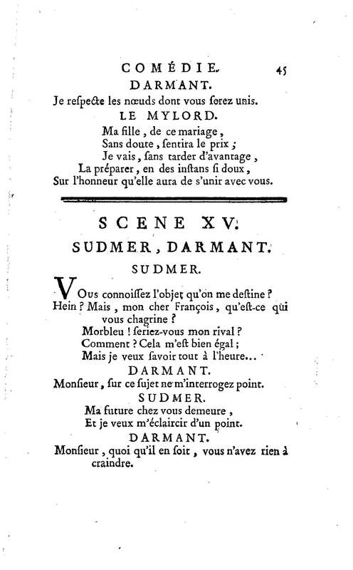 Anglais à Bordeaux (L'), comédie en un acte et en vers libres, par M. Favart… [Par les Comédiens françois ordinaires du Roi, 14 mars 1763]