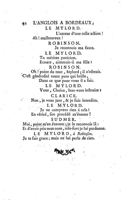 Anglais à Bordeaux (L'), comédie en un acte et en vers libres, par M. Favart… [Par les Comédiens françois ordinaires du Roi, 14 mars 1763]