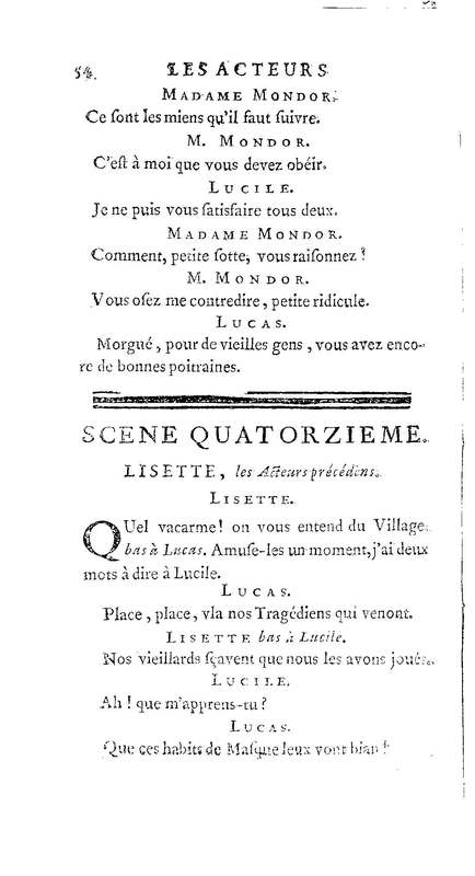 Acteurs déplacés ou l'Amant comedien (Les). Comedie en un acte. Avec un prologue & un divertissement. Représentée pour la premiere fois par les Comédiens ordinaires du Roi, le 14 octobre 1735…