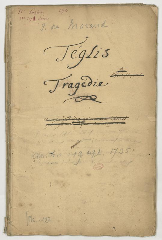 Téglis, tragédie en cinq actes et en vers Téglis, tragédie en cinq actes et en vers