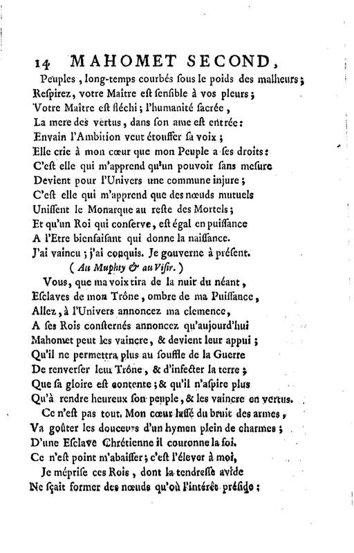 Mahomet second, tragédie, par M. de La Noue