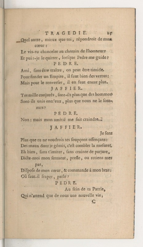 Venise sauvée, tragedie. Représentée par les Comédiens françois, le 5 décembre 1746… [Seconde édition]