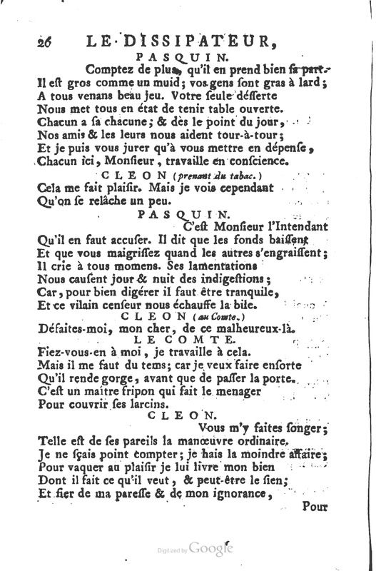 Dissipateur ou l’honnête-friponne (Le), comédie Dissipateur ou l’honnête-friponne (Le), comédie