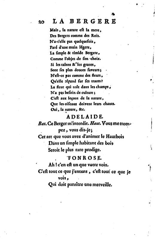 Bergère des Alpes (La), pastorale en trois actes et en vers, mêlée de chants, par M. Marmontel de l'Académie françoise