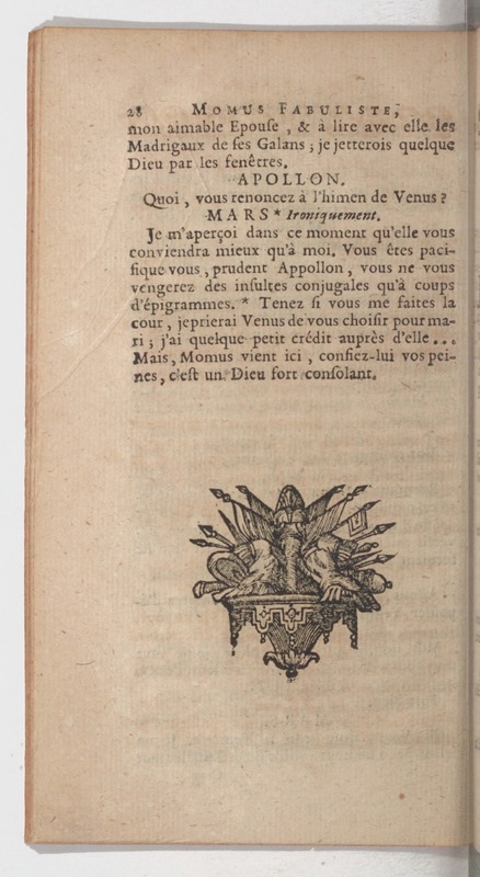 Momus fabuliste, ou les Noces de Vulcain, comédie