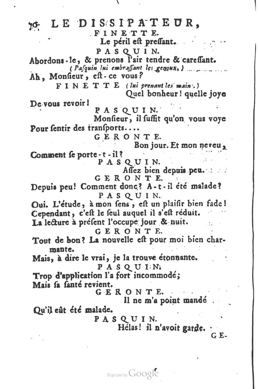 Dissipateur ou l’honnête-friponne (Le), comédie Dissipateur ou l’honnête-friponne (Le), comédie