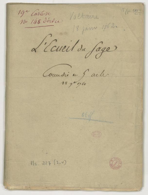 Écueil du sage (L'), comédie en cinq actes et en vers Écueil du sage (L'), comédie en cinq actes et en vers