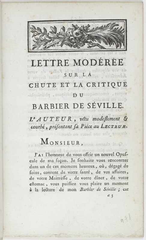 Barbier de Séville, ou La précaution inutile (Le), comédie en quatre actes