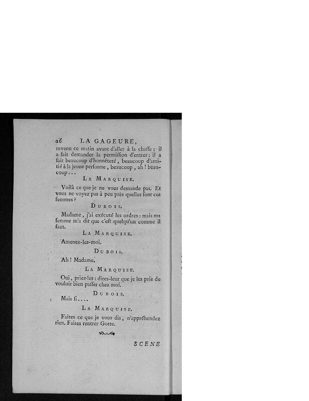 Gageure imprévue (La), comédie en prose et en un acte Gageure imprévue (La), comédie en prose et en un acte
