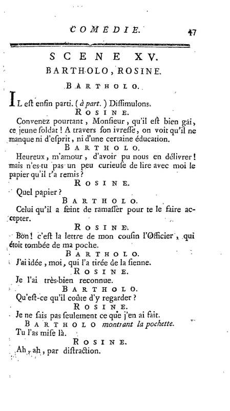 Barbier de Séville, ou la Précaution inutile (Le ), comédie en quatre actes, par M. de Beaumarchais, représentée sur le théâtre de la Comédie Française le 23 février 1775 (avec une Lettre modérée sur la chute et la critique du Barbier de Séville) Barbier de Séville, ou la Précaution inutile (Le ), comédie en quatre actes, par M. de Beaumarchais, représentée sur le théâtre de la Comédie Française le 23 février 1775 (avec une Lettre modérée sur la chute et la critique du Barbier de Séville)