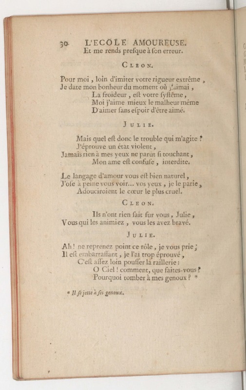 École amoureuse (L'), comédie en un acte, en vers, représentée pour la première fois par les Comédiens ordinaires du Roi, le 11 septembre 1747 École amoureuse (L'), comédie en un acte, en vers, représentée pour la première fois par les Comédiens ordinaires du Roi, le 11 septembre 1747