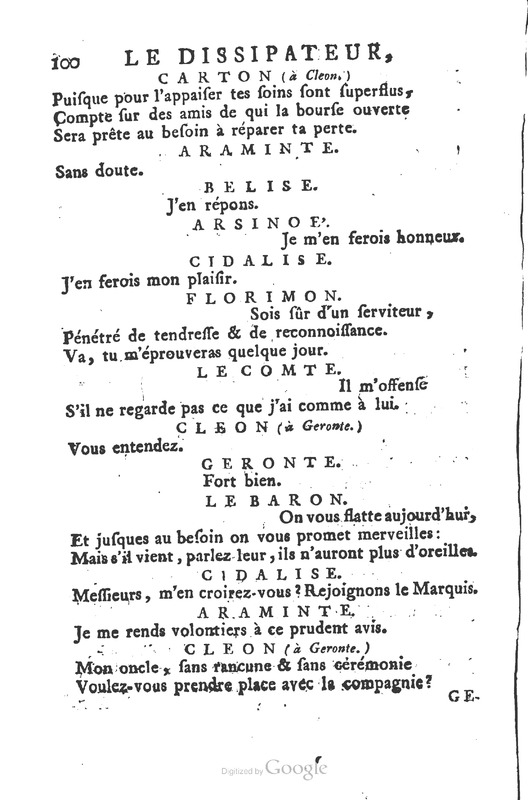 Dissipateur ou l’honnête-friponne (Le), comédie Dissipateur ou l’honnête-friponne (Le), comédie