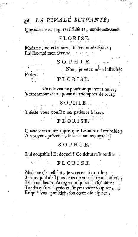 Rivale suivante (La), comédie en un acte en vers, précédée d'un prologue, par M. Rousseau