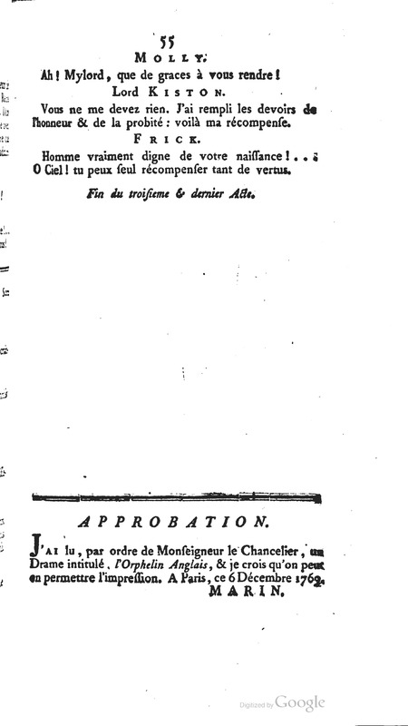 Orphelin anglais (L’), drame en trois actes et en prose