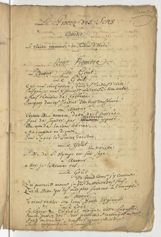 Procès des sens (Le), comédie en un acte et en vers Procès des sens (Le), comédie en un acte et en vers