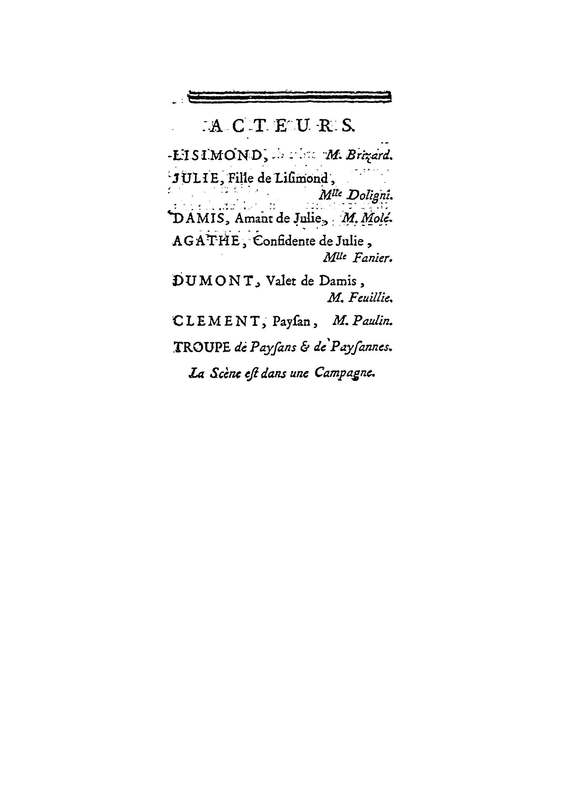 Julie, ou le Bon Père, comédie en trois actes et en prose / par M. D* N**, … Julie, ou le Bon Père, comédie en trois actes et en prose / par M. D* N**, …