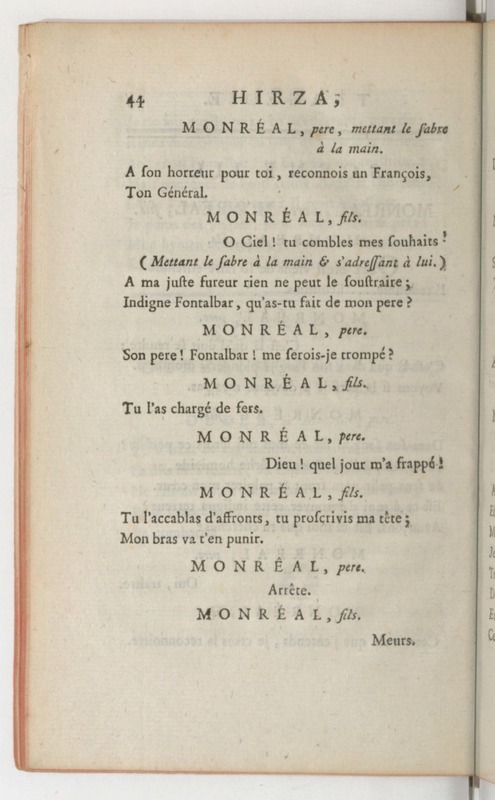 Hirza, tragédie, par M. de Sauvigny… (Comédiens ordinaires du Roi, 27 mai 1767) Hirza, tragédie, par M. de Sauvigny… (Comédiens ordinaires du Roi, 27 mai 1767)