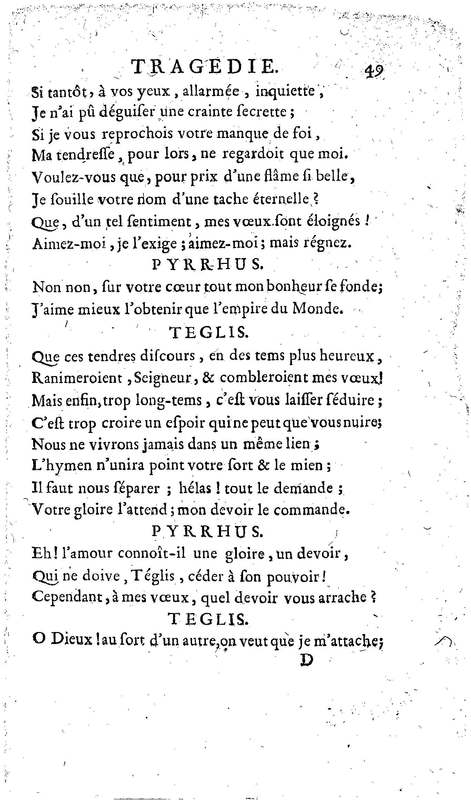Téglis, tragédie représentée pour la première fois par les Comédiens ordinaires du Roi, le 19 septembre 1735 Téglis, tragédie représentée pour la première fois par les Comédiens ordinaires du Roi, le 19 septembre 1735