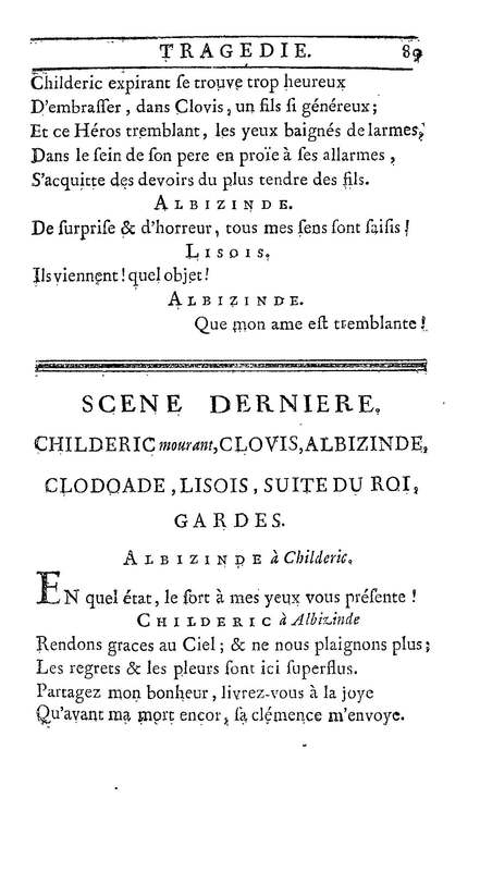 Childéric, tragédie… Childéric, tragédie…